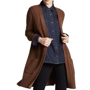 Madewell Kent Cardigan Duster Sweater Coziest Yarn Brown XXSmall